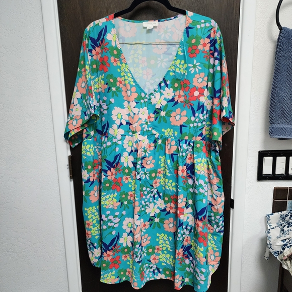 Stretchy Chic Soul Flower Power Dress 3X - Picture 2 of 6